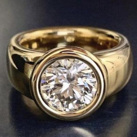 Wendy® | Vintage Rounded Glass Gold Ring