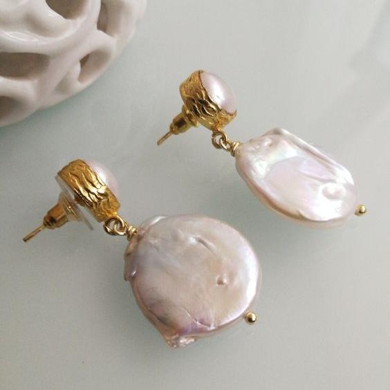 Camila® | Vintage Rounded Barroque Pearl Earrings
