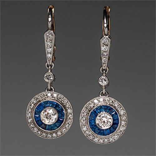 Ophelia® | Vintage Blue Mandala Dangling Earrings