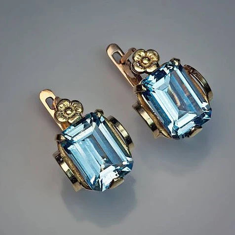 Selene® | Boho Blue Inlaid Glass Earrings