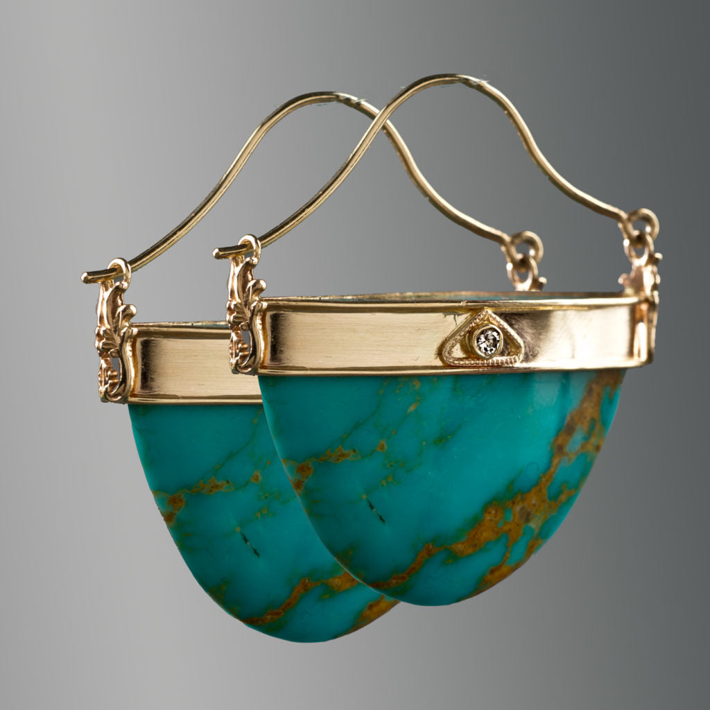 Rowan® | Vintage Opal Crest Gold Earrings