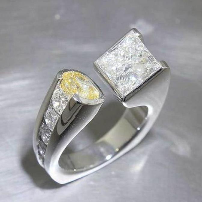 Josefa® | Vintage Silver Open Zirconia Ring