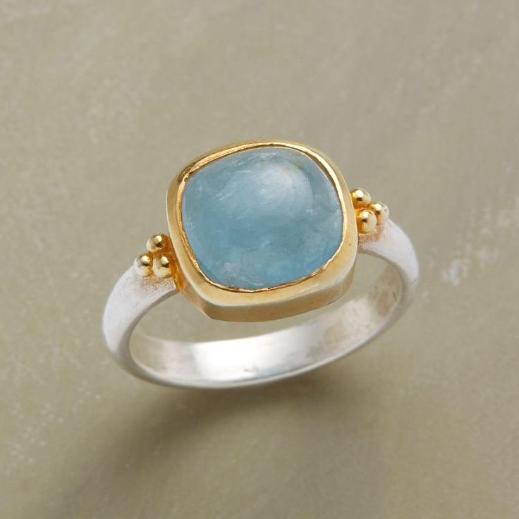 Bronte® | Vintage Blue Stone Gold & Silver Ring