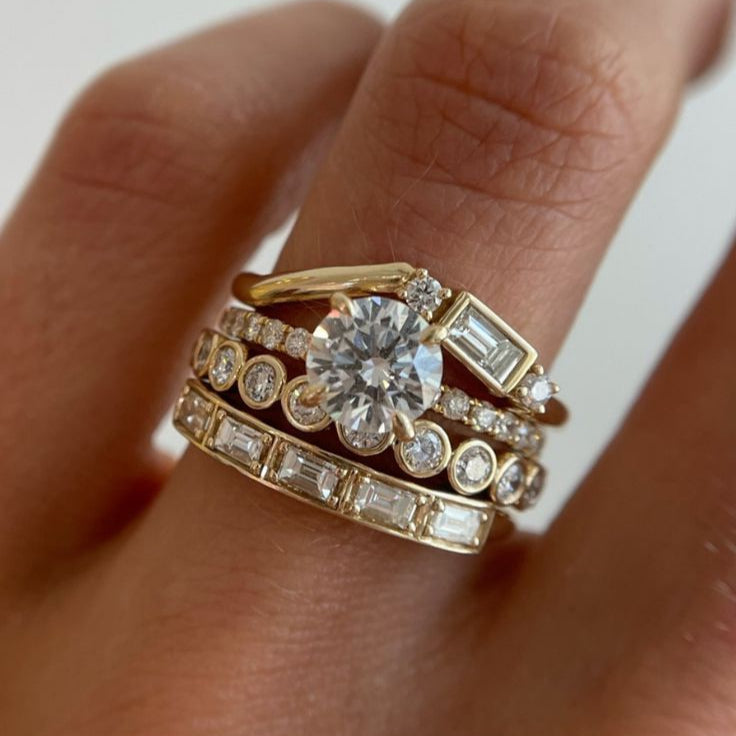 Tess® | Vintage Modern Engagement Ring Set