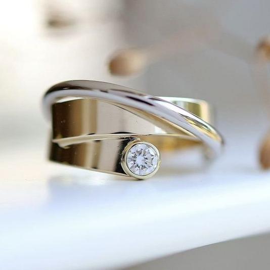Andrea® | Vintage Fine Gold Zirconia Ring