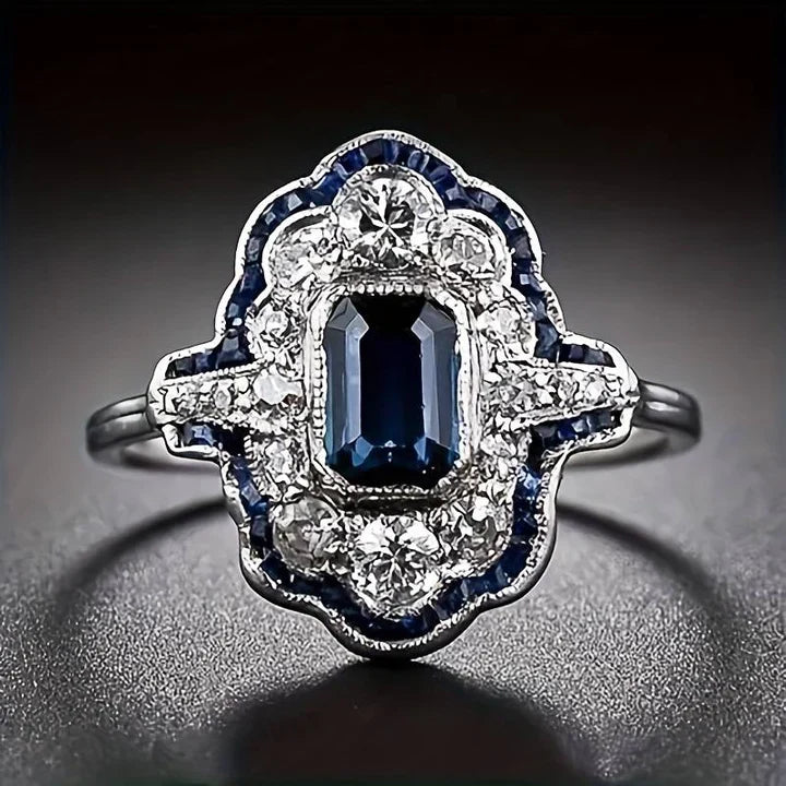 Skye® | Vintage Blue Crystal Silver Ring
