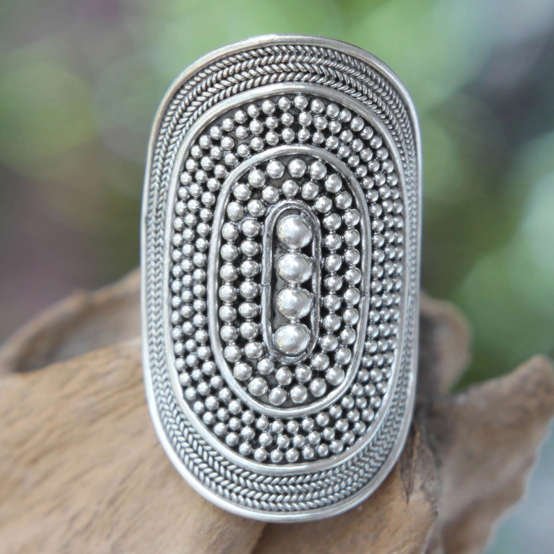 Irene® | Vintage Coctail Silver Ring
