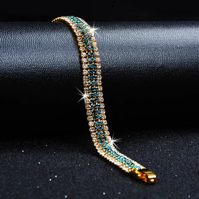 Silvia® | Elegant Green Sparkling Bracelet