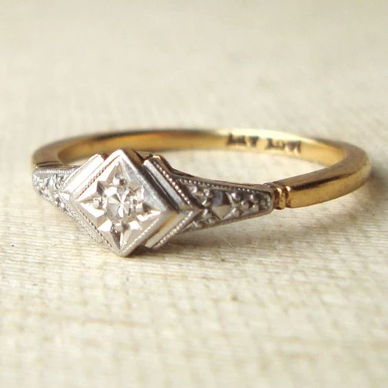 Laia® | Vintage Glass Star Gold Ring
