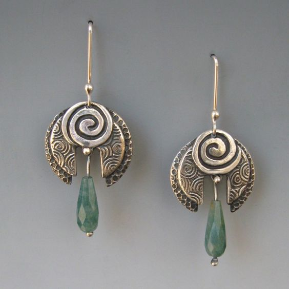 Karen® | Vintage Green Dangling Stone Earrings