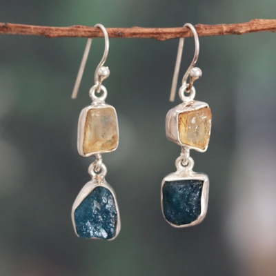 Edith® | Vintage Dangling Glass & Stone Earrings