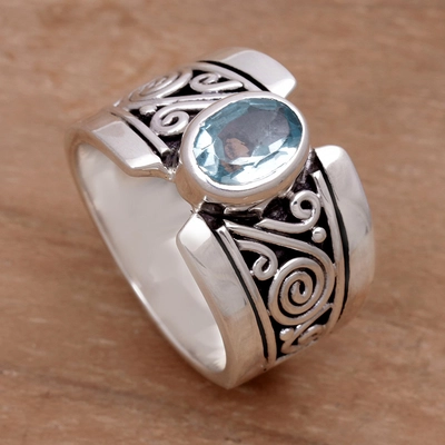 Yara® | Vintage Blue Silver Stone Ring