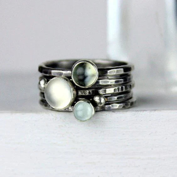 Bridget® | Vintage Moonstones Silver Ring