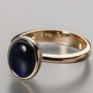 Ivette® | Vintage Dark Glass Golden Ring