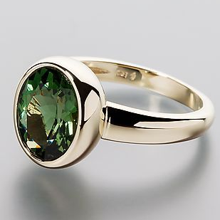 Lucía® | Vintage Green Glass Ring