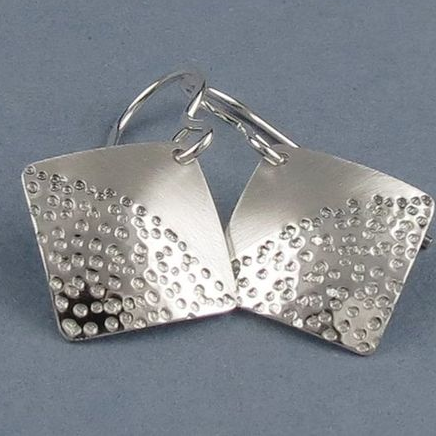 Karen® | Vintage Silver Plated Square Earrings