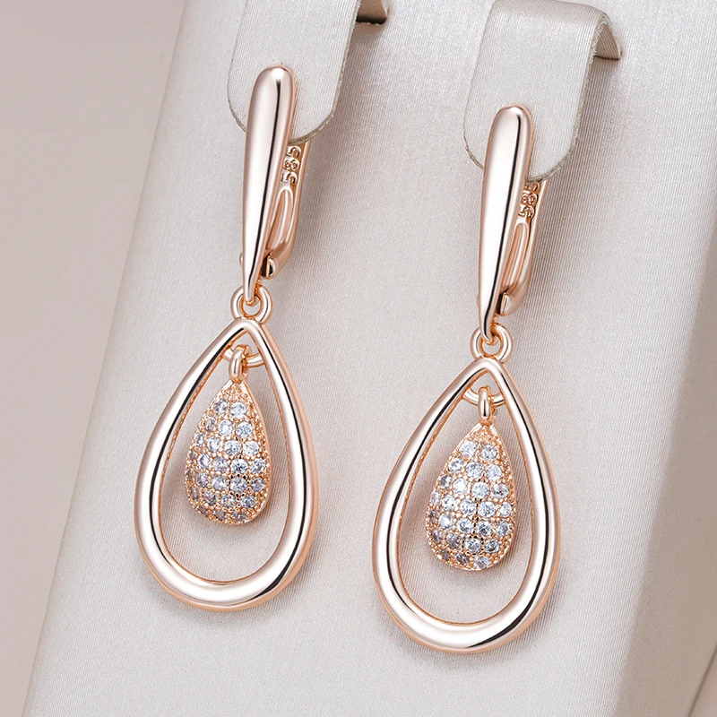 Leila® | Elegant Shiny Hollow Drop Earrings