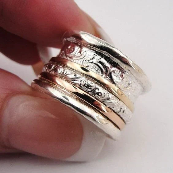 Lucrecia® | Vintage Gold & Silver Fine Ring