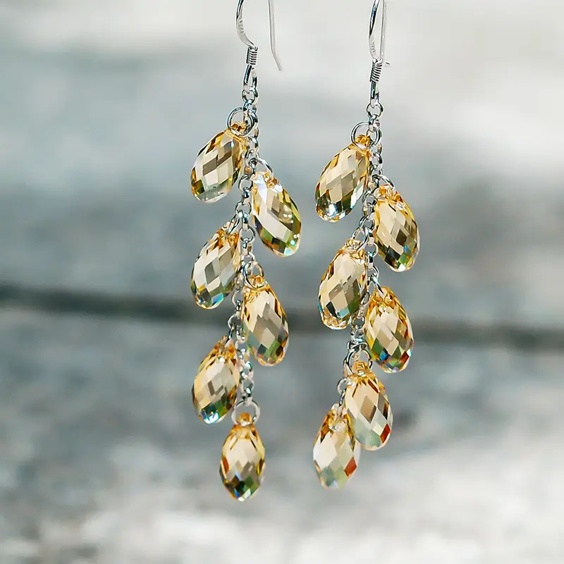 Delia® | Vintage Dangling Crystals Earrings