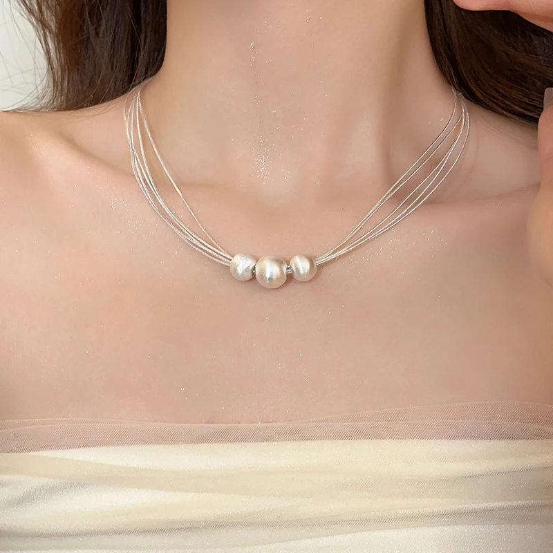Harriet® | Elegant White Pearl Layered Necklace