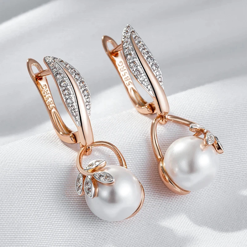 Verónica® | Elegant Pearl Zirconia Earrings