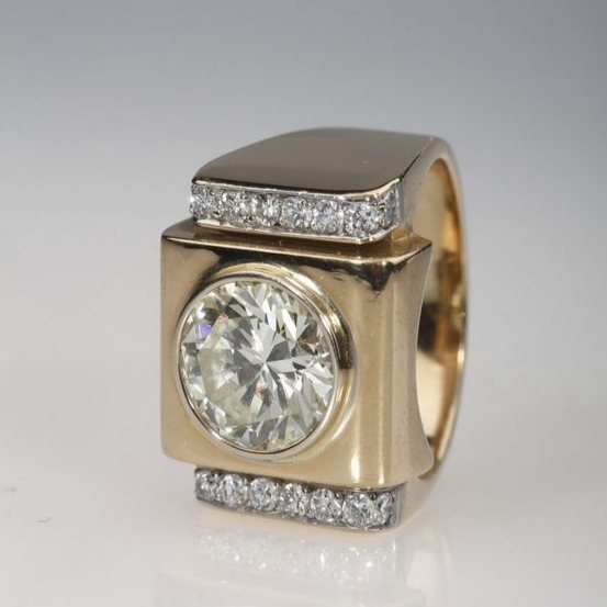 Viviana® | Vintage Golden Bright Seal Ring