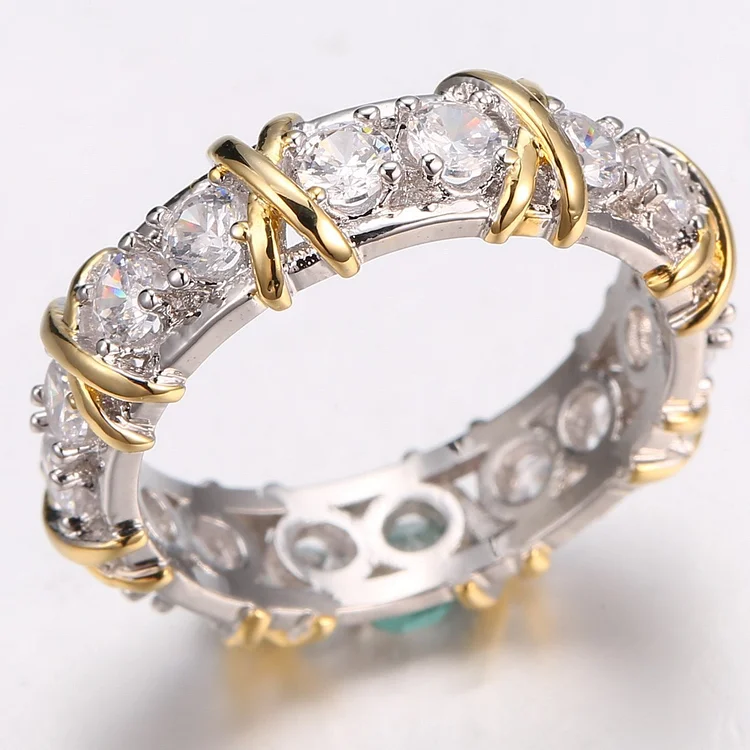 Ramona® | Vintage Elegant Zirconia Gold & Silver Ring