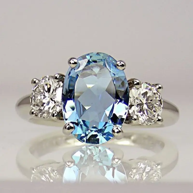 Marin® | Vintage Light Blue Crystal Ring