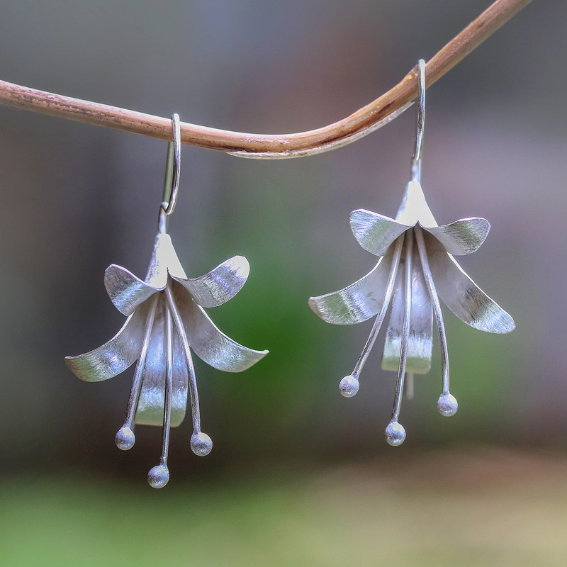 Janeth® | Vintage Silver Open Lotus Earrings