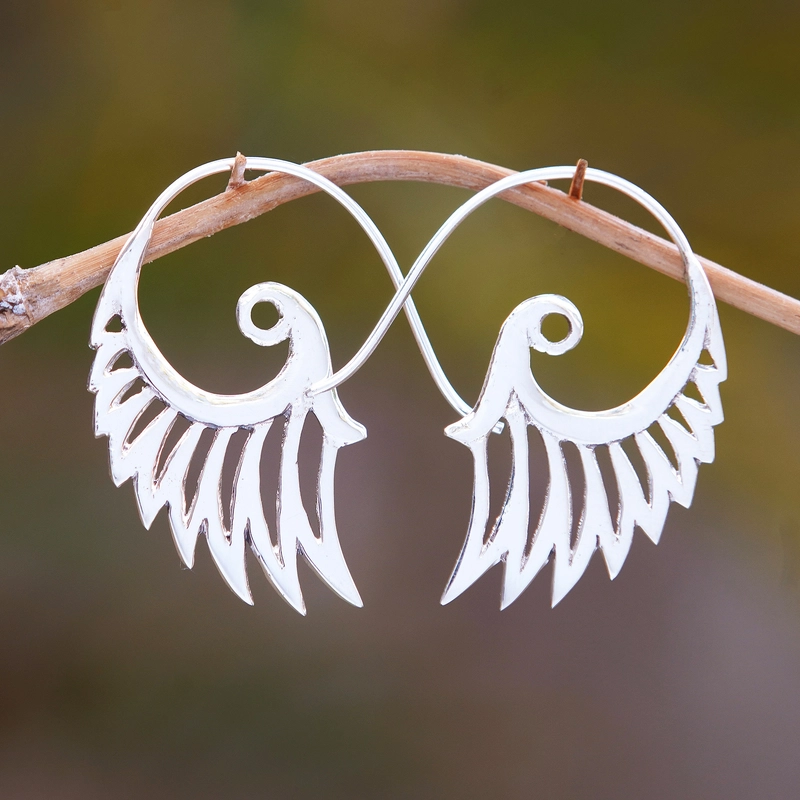 Manuela® | Vintage Silver Wings Earrings