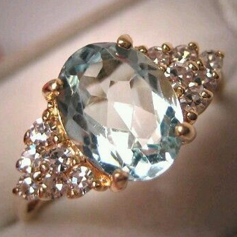 Saskia® | Vintage Bright Blue Glass Ring