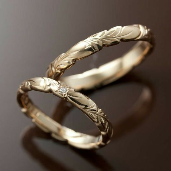 Amelia® | VIntage Couple Leaf Gold Ring