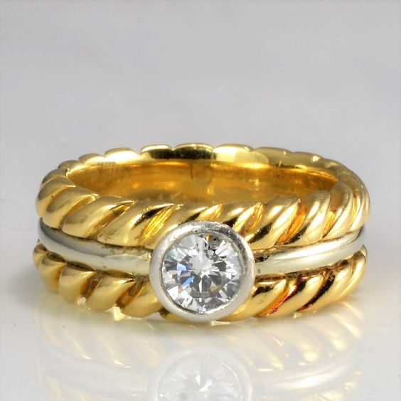 Flavia® | Vintage Zirconia Knotted Gold Ring
