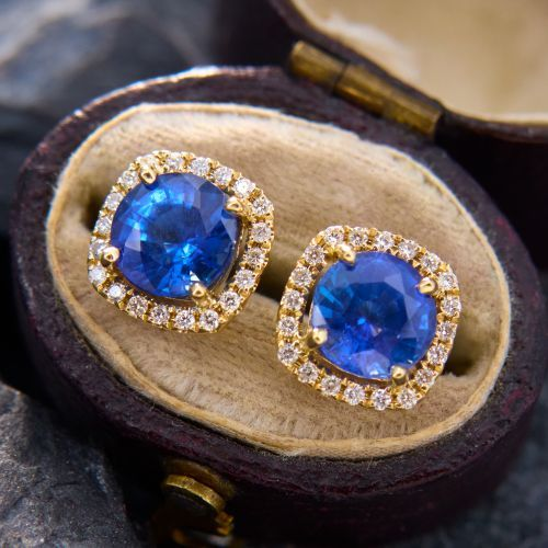 Solange® | Vintage Blue Crystal Zirconia Earrings
