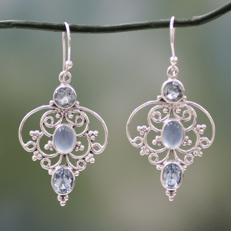 Yara® | Vintage Moonstone Mandala Crystal Earrings