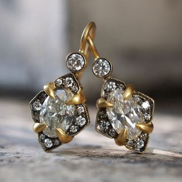 Helga® | Vintage Crystal Gold Earrings