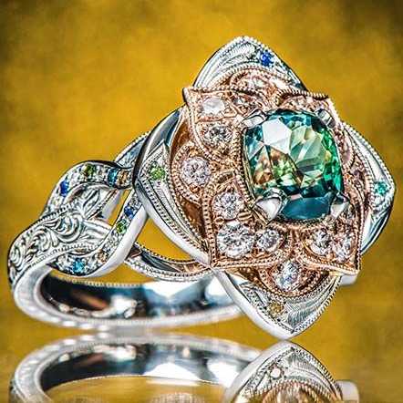 Nerea® | Vintage Sparkling Flower Silver Ring