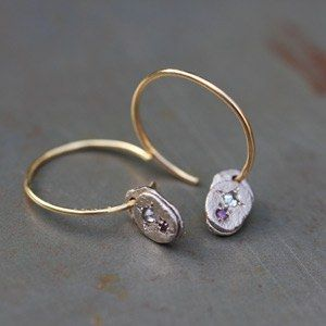 Gertrudis® | Vintage Dangling Silver Plated Hoop Earrings