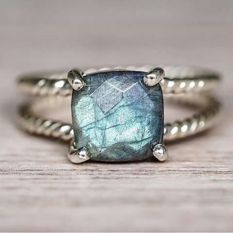 Cerise® | Vintage Blue Stone Layer Silvered Ring