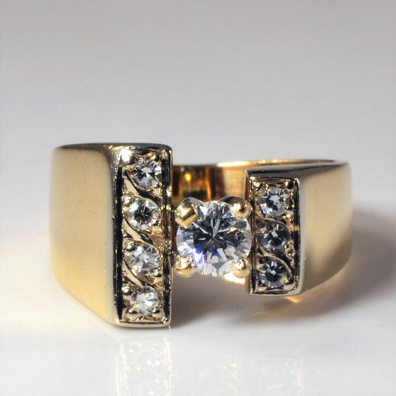 Zola® | Vintage Open Zirconia Golden Ring