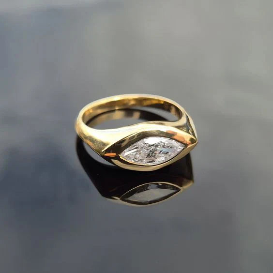 Dana® | Vintage Zirconia Eye Gold Ring