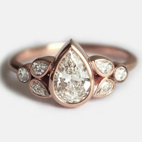 Eugenia® | Vintage Rose Zirconia Drop Ring