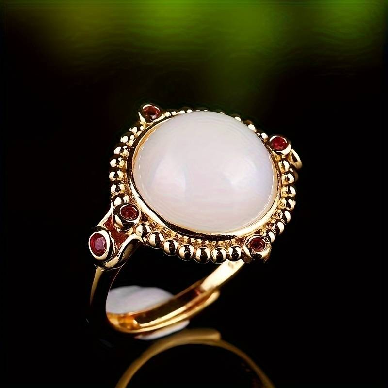 Milagros® | Vintage White Opal Gold Ring
