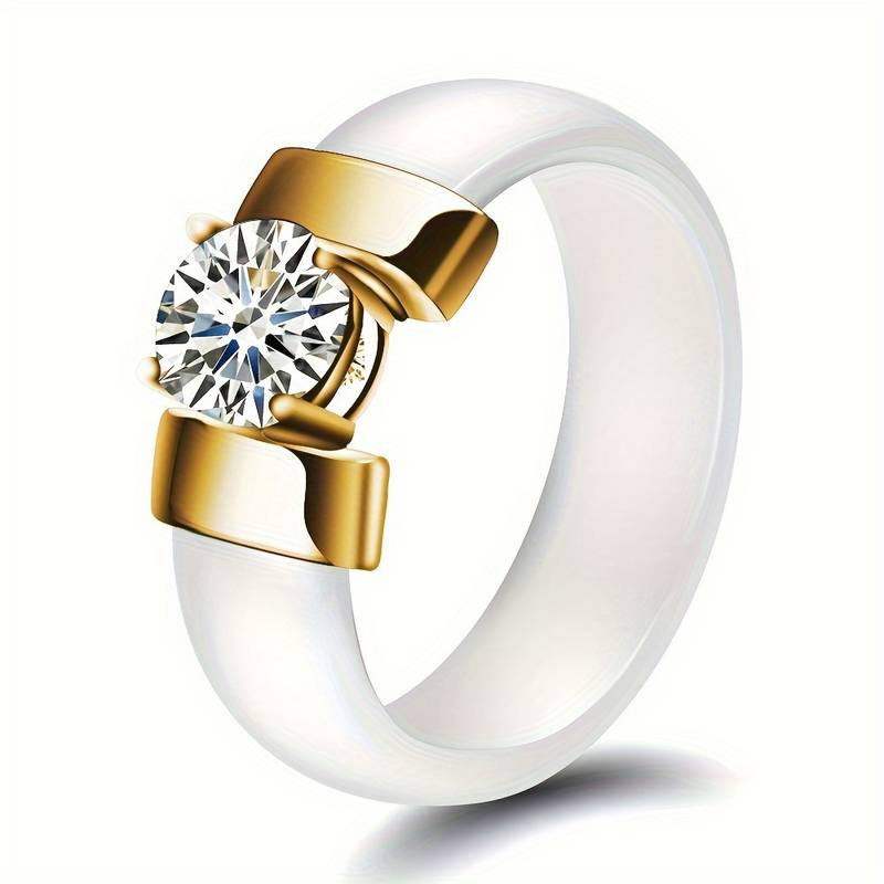 Marta® | Vintage White Gold Zirconia Ring