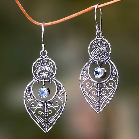 Susana® | Vintage Crystal Crescent Earrings