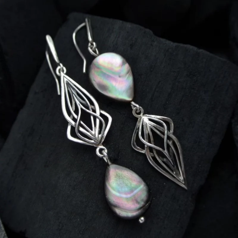 Waverly® | Vintage Moonstone Dark Earrings