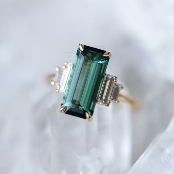 Elisa® | Vintage Turquoise Cubic Glass Ring