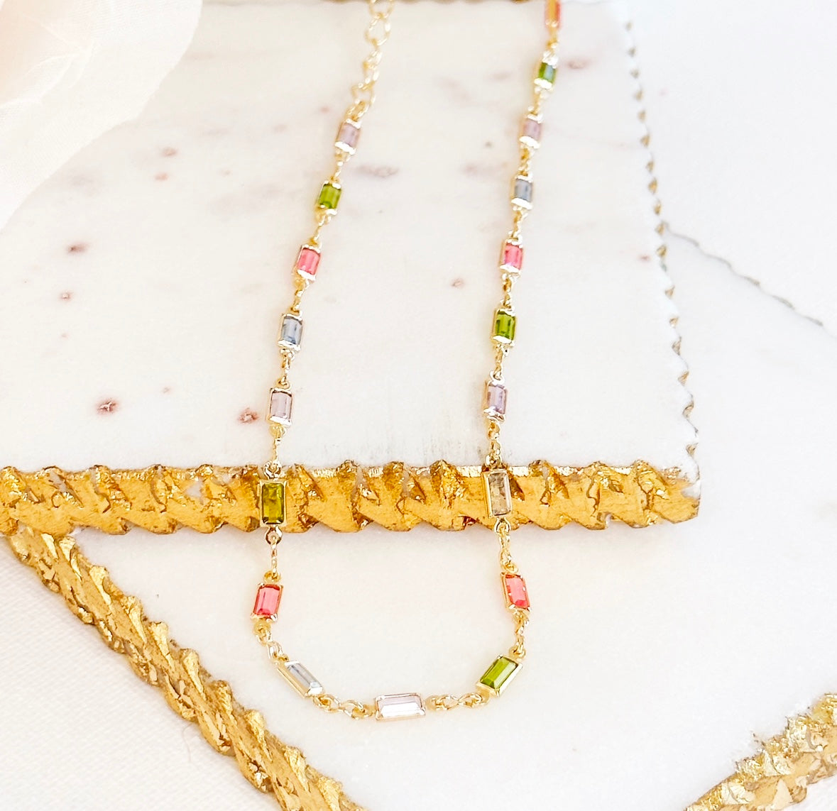 Eva® | Isabella MultiColor CZ Stone Necklace