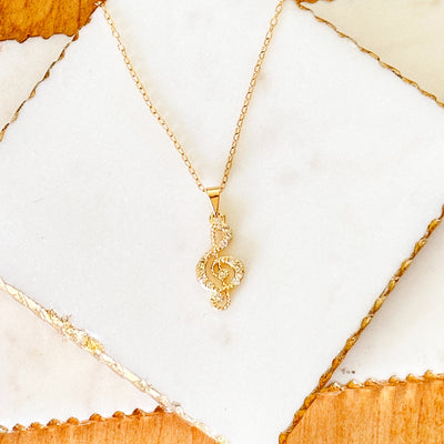 Galatea® | Aria Treble Clef Pendant Necklace