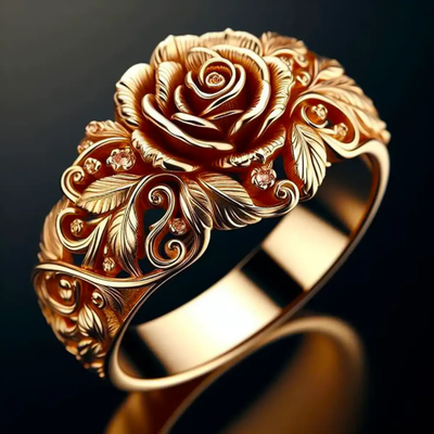 Salomé® | Golden Flower Ring